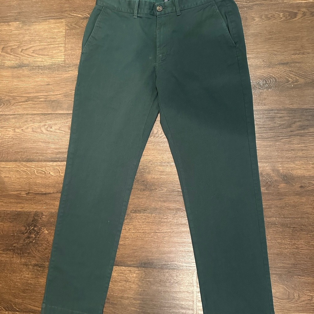 J. Crew Men's Chinos - Dark Green 33 x 32 - Picture 3 of 3